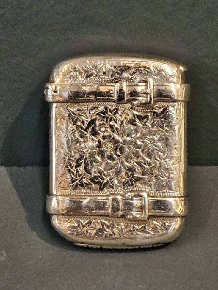 Superb Victorian Silver Wallet Vesta - Image 1
