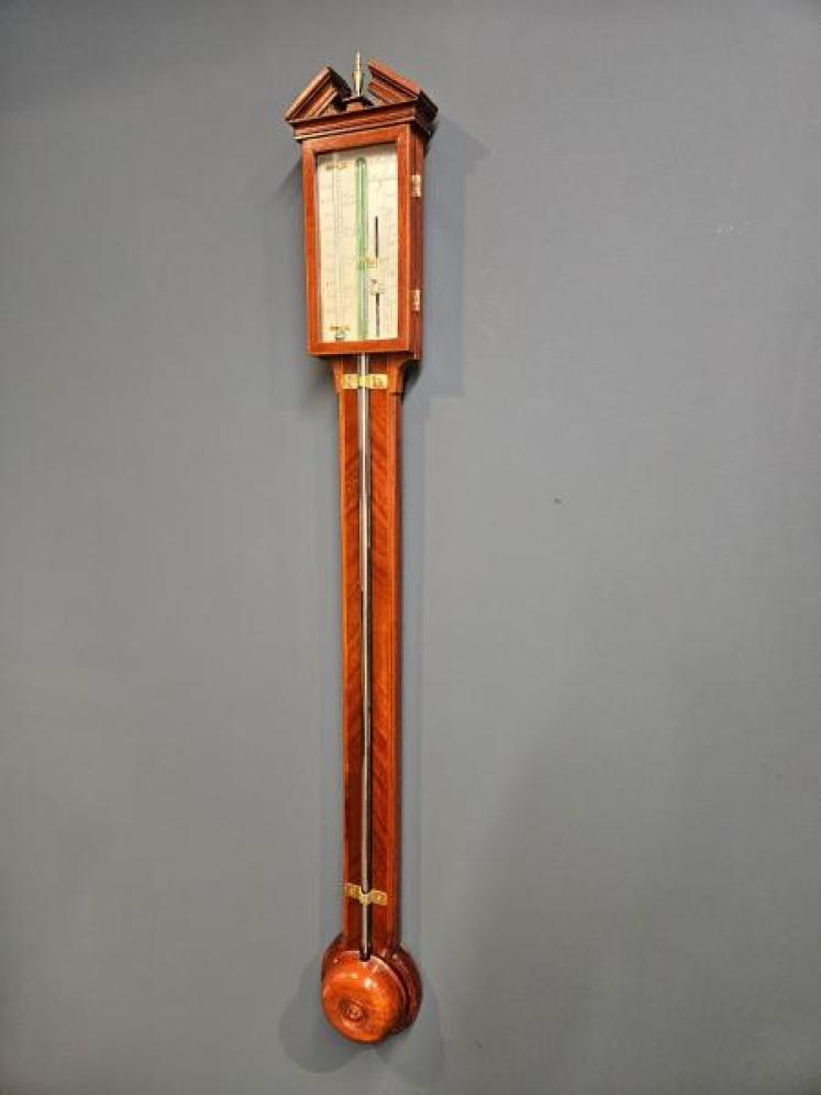 Georgian Mahogany Shaftsbury Stick Barometer - Image 5