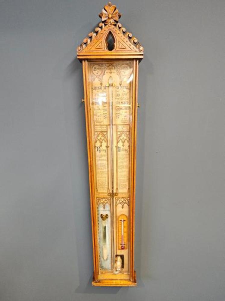 Victorian Oak Cased Fitzroy Barometer - Image 1