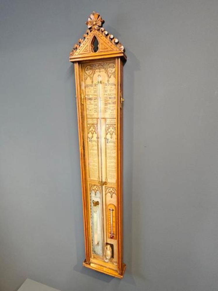 Victorian Oak Cased Fitzroy Barometer - Image 3