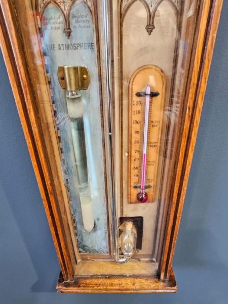 Victorian Oak Cased Fitzroy Barometer - Image 4