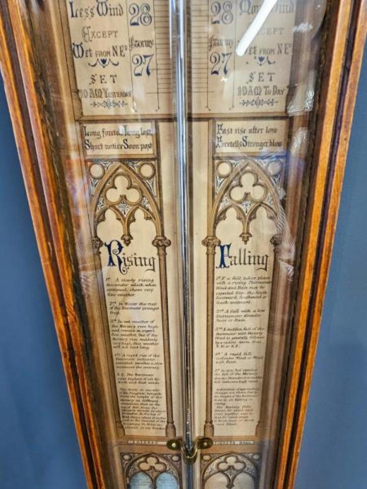 Victorian Oak Cased Fitzroy Barometer - Image 5