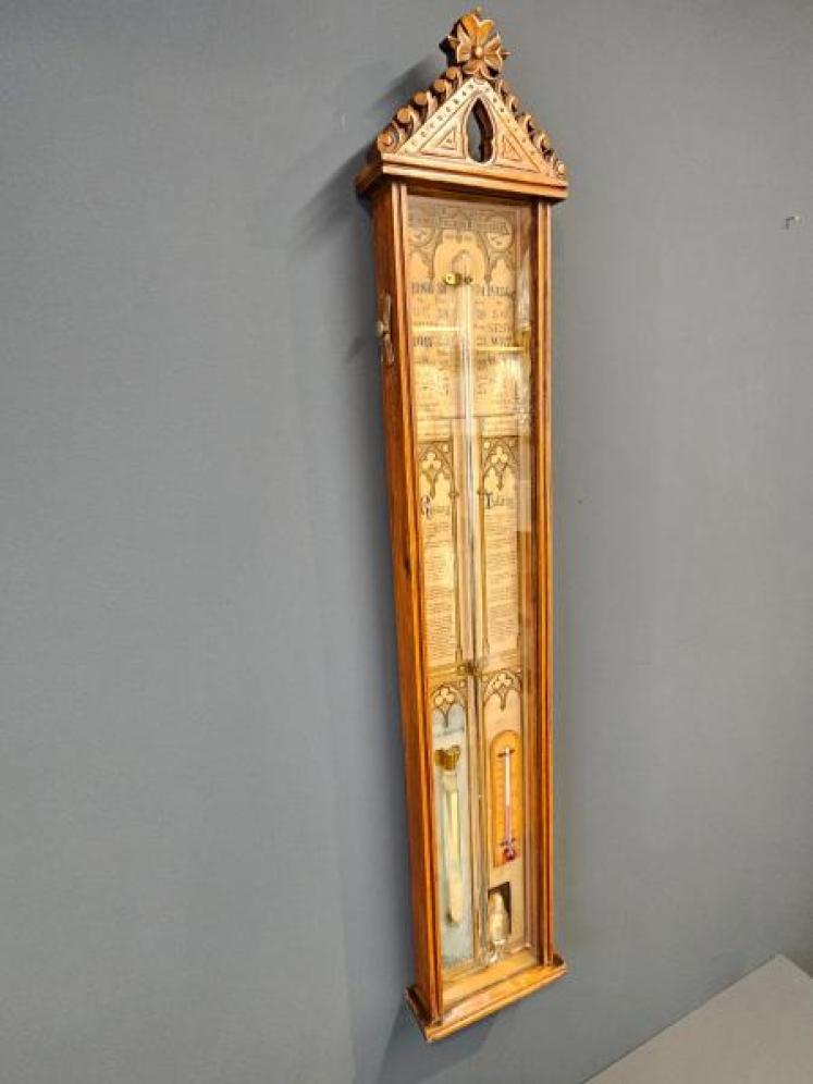 Victorian Oak Cased Fitzroy Barometer - Image 7