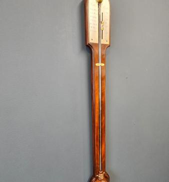 Georgian Mahogany Stick Barometer 