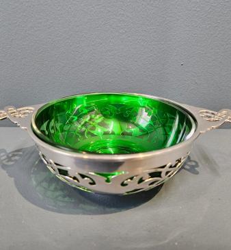 Large Edwardian Mappin and Webb Silver Quaich