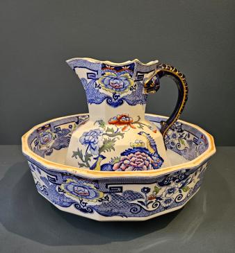 Large Masons Ironstone Jug and Basin