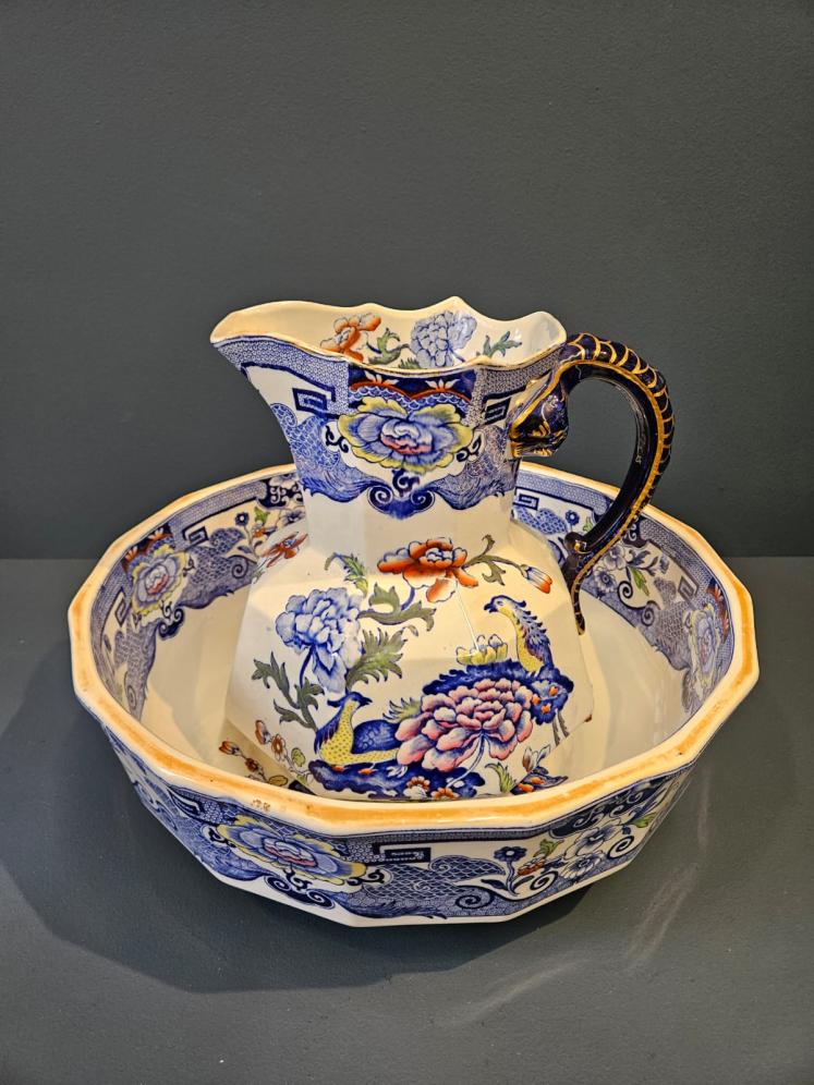 Large Masons Ironstone Jug and Basin - Image 2