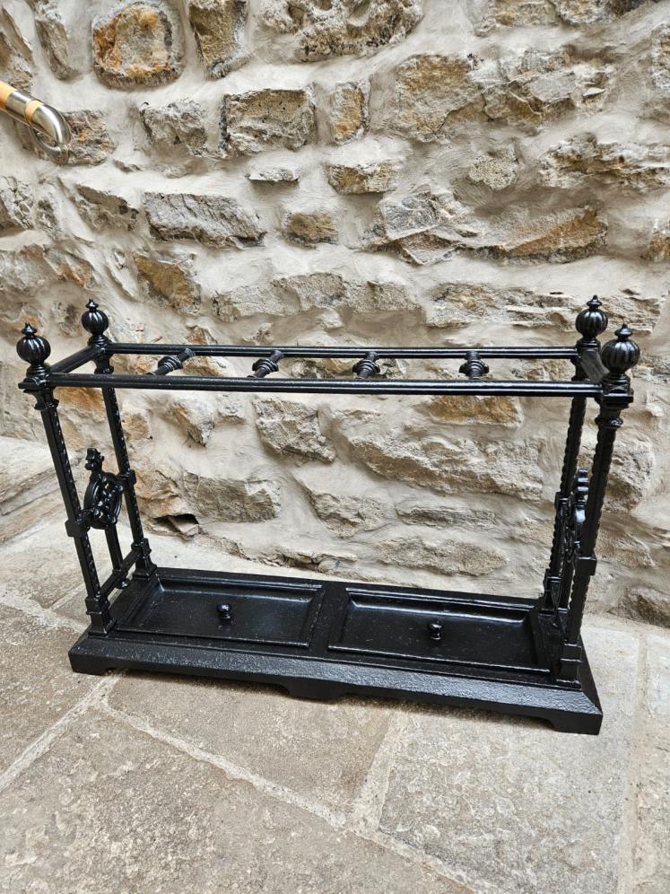 Large Victorian Cast Iron Stick Stand - Image 9