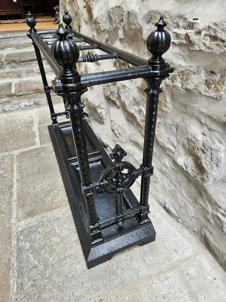 Large Victorian Cast Iron Stick Stand - Image 7