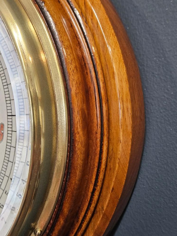 Victorian Walnut Barometer with Porcelain Dial - Image 6