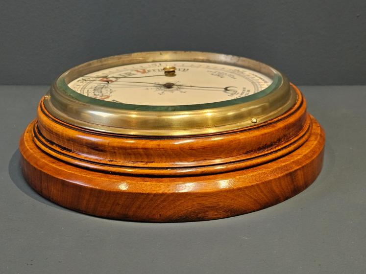 Victorian Walnut Barometer with Porcelain Dial - Image 2