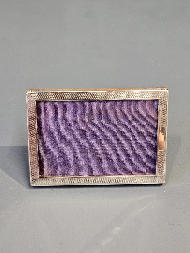 Small George V Engine Turned Silver Photo Frame - Image 5
