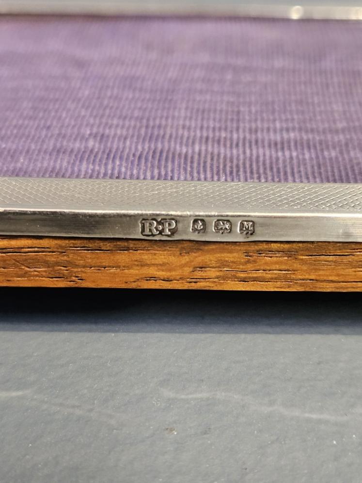 Small George V Engine Turned Silver Photo Frame - Image 4