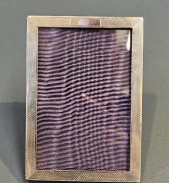 Small George V Engine Turned Silver Photo Frame