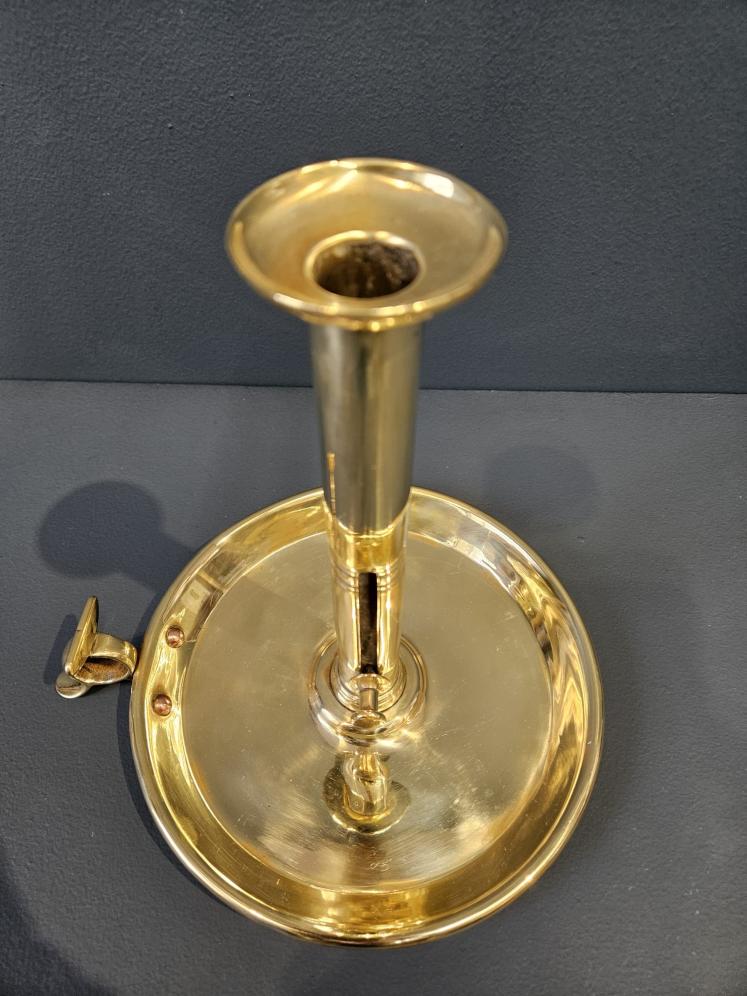 Large George III Brass Chamberstick  - Image 5