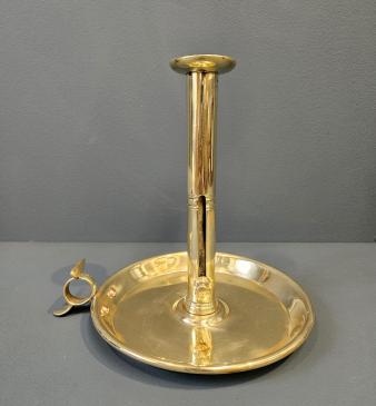 Large George III Brass Chamberstick 