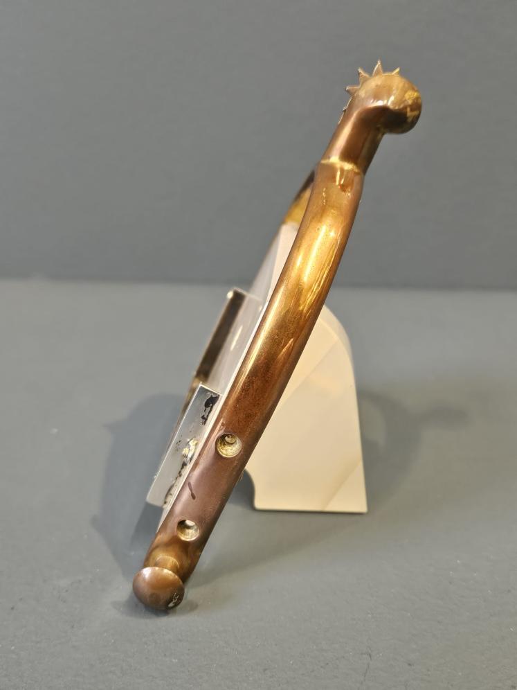 Unusual Bronze, Silver and Marble Riding Stirrup Calling Card Holder  - Image 3