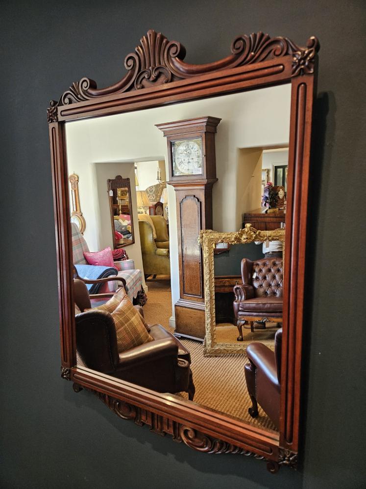Quality Victorian Mahogany Framed Mirror  - Image 3