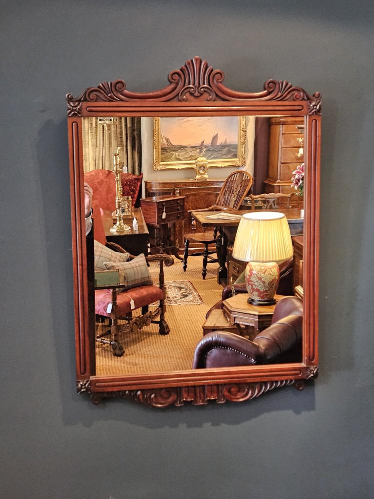 Quality Victorian Mahogany Framed Mirror  - Image 1