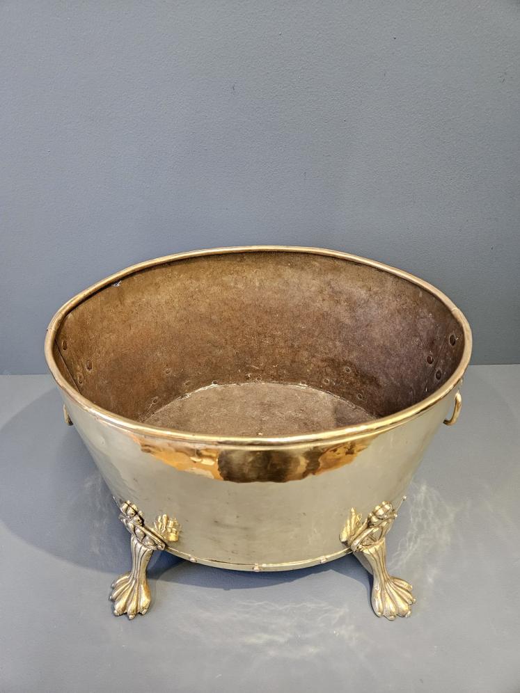 Victorian Brass Log Bin or Planter - Image 5