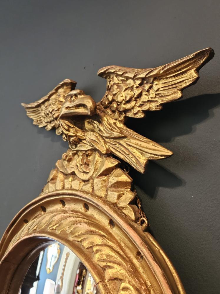 Victorian Gilt Framed Convex Mirror  - Image 8