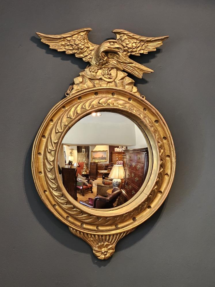 Victorian Gilt Framed Convex Mirror  - Image 5