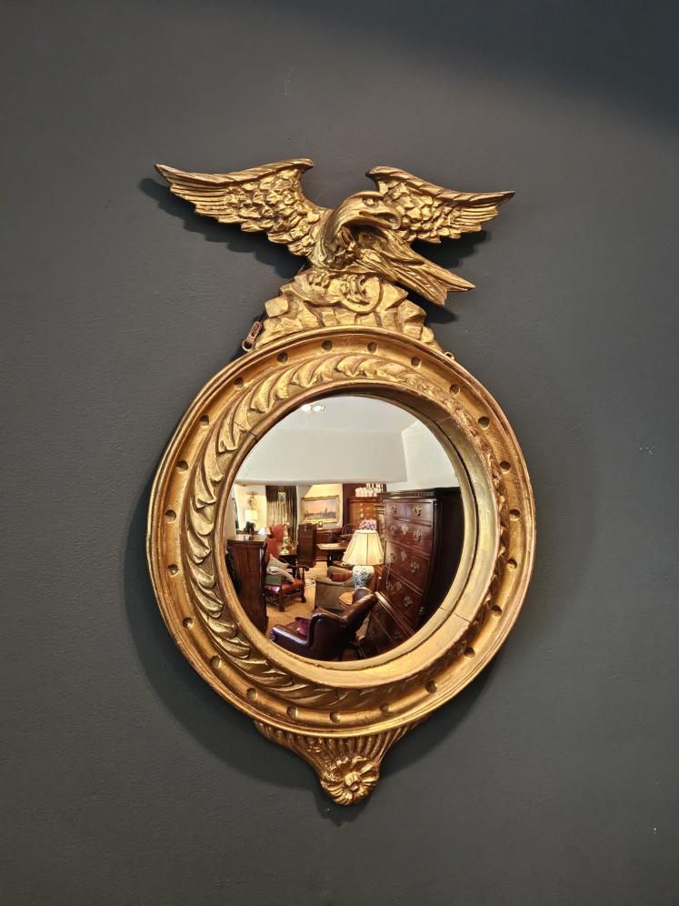 Victorian Gilt Framed Convex Mirror  - Image 2