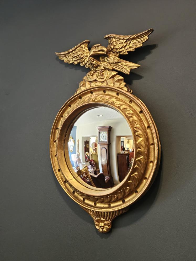 Victorian Gilt Framed Convex Mirror  - Image 1