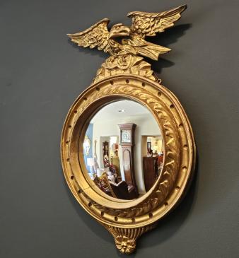 Victorian Gilt Framed Convex Mirror 