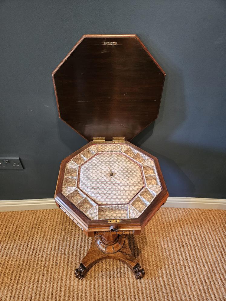 William IV Rosewood Work Table  - Image 8