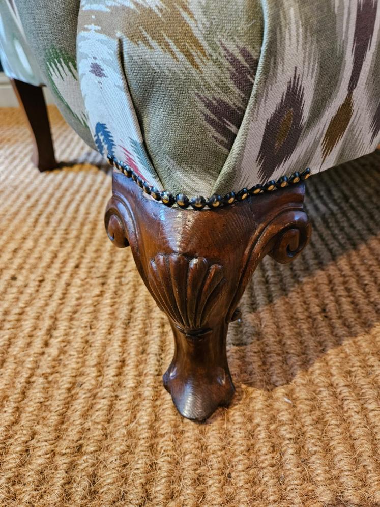 Superb Edwardian Wing Back Arm Chair - Image 6