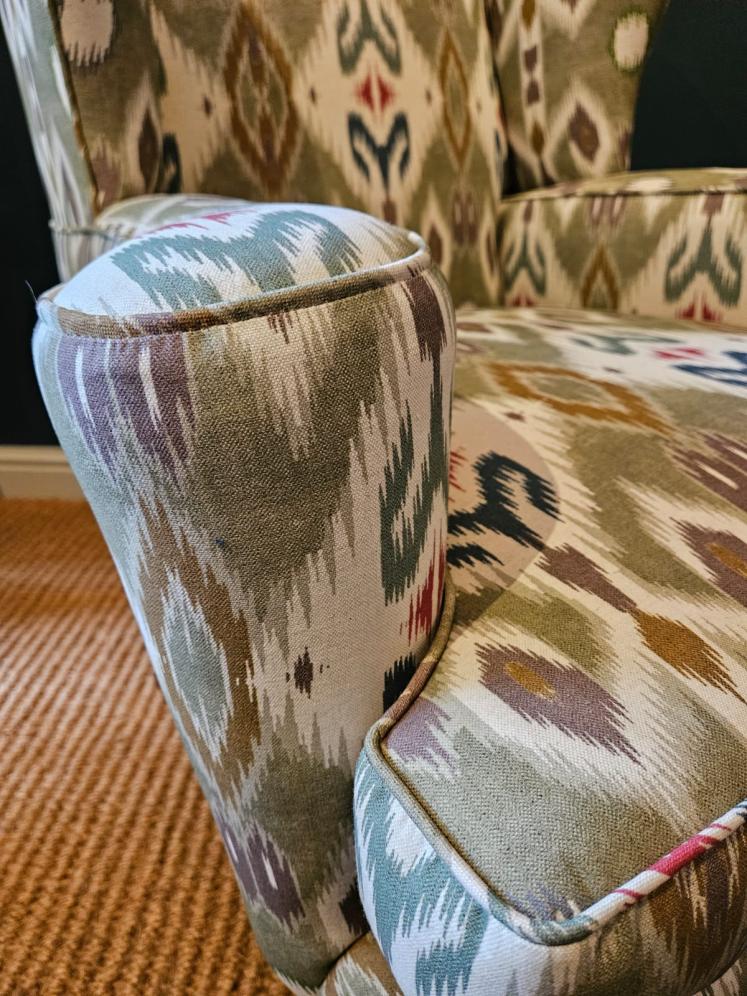 Superb Edwardian Wing Back Arm Chair - Image 5