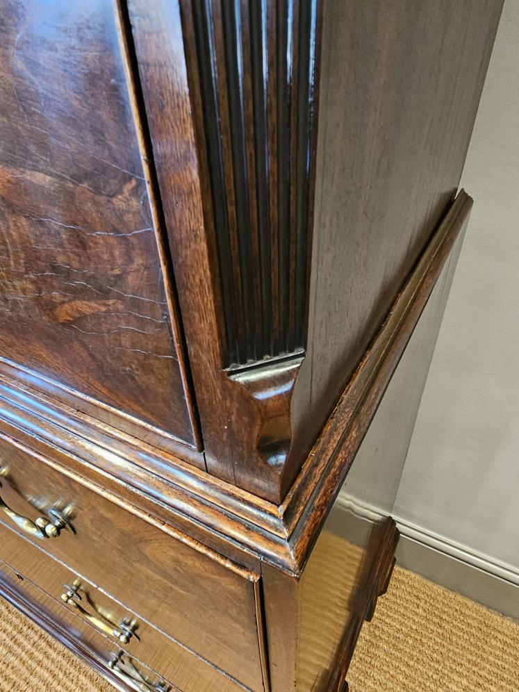 George III Mahogany Secretaire Chest on Chest - Image 10