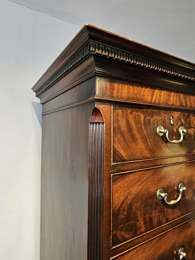 George III Mahogany Secretaire Chest on Chest - Image 5