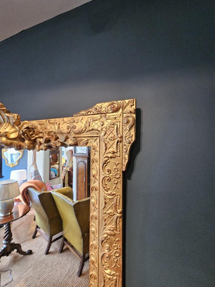 Large Victorian Timber Gilt Mirror  - Image 6