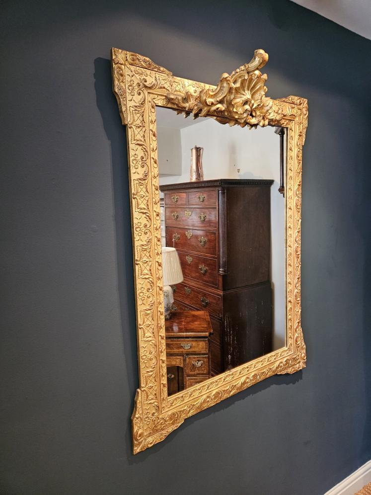 Large Victorian Timber Gilt Mirror  - Image 5