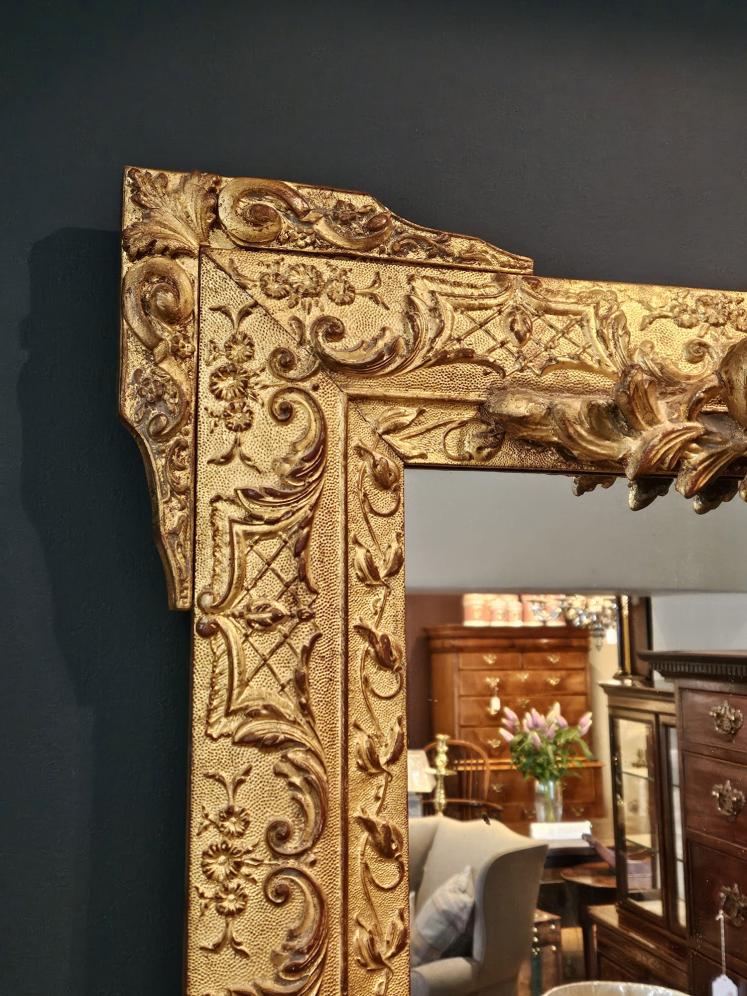 Large Victorian Timber Gilt Mirror  - Image 3