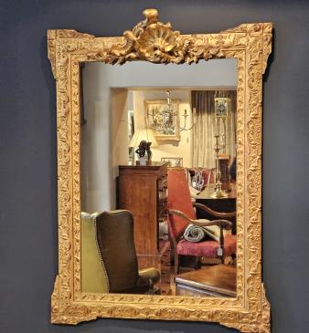 Large Victorian Timber Gilt Mirror 