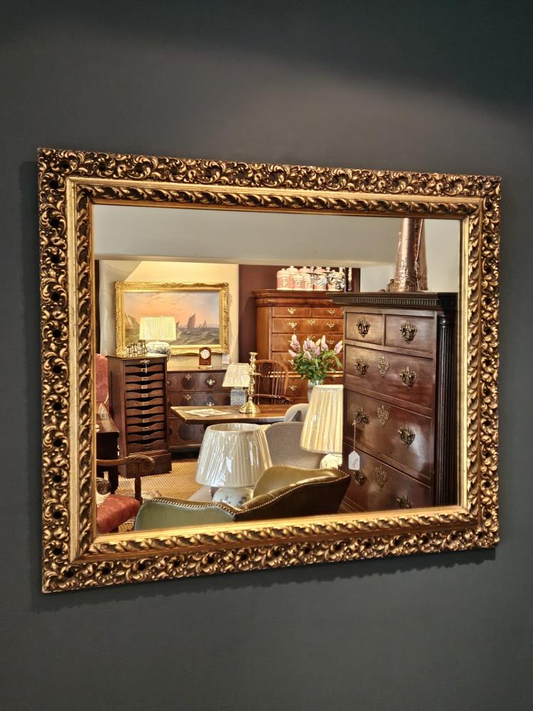 Victorian Timber Gilt Mirror  - Image 1