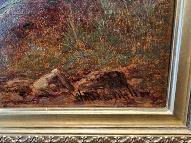 Large Oil on Canvas Painting 'On the Lledr' by William Mellor - Image 3