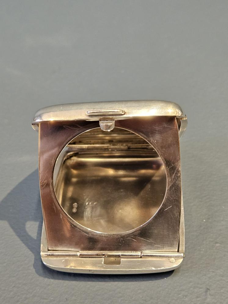 Silver and Enamel Fob Watch Case - Image 5