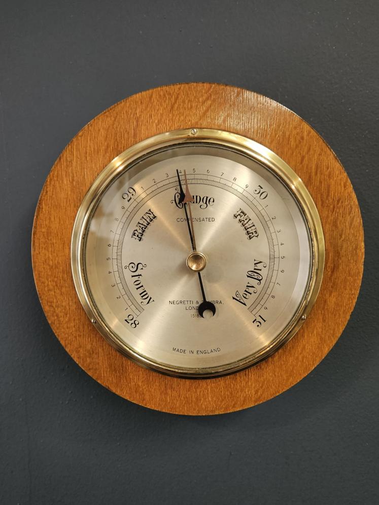 Victorian Negretti and Zambra Oak Cased Barometer - Image 1