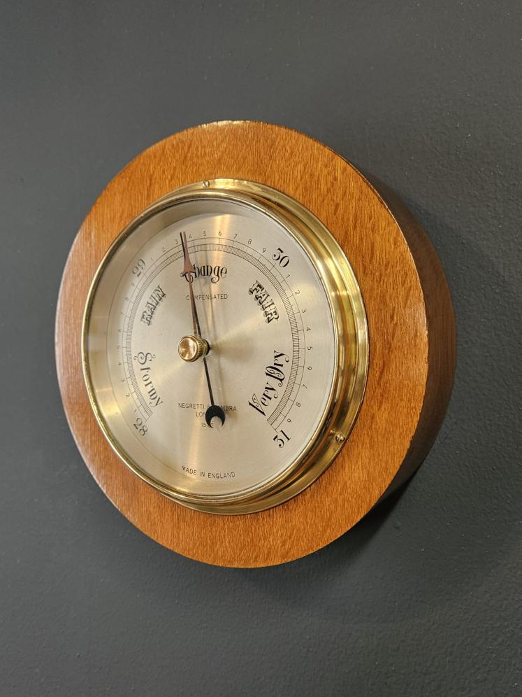 Victorian Negretti and Zambra Oak Cased Barometer - Image 5