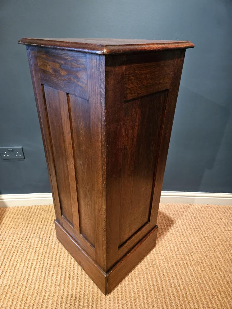 Victorian Oak Tambour Front Filing Cabinet  - Image 3