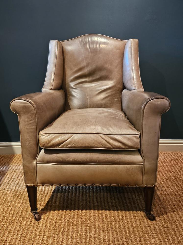 Edwardian Leather Armchair by Warings - Image 8