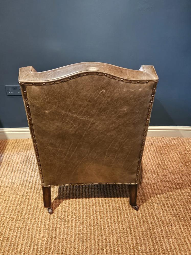 Edwardian Leather Armchair by Warings - Image 5