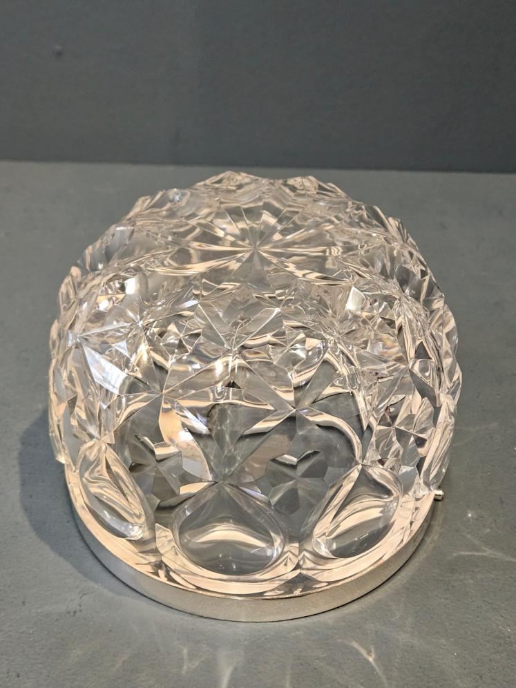 Superb Edwardian Crystal and Silver Ice Pail and Strainer - Image 2