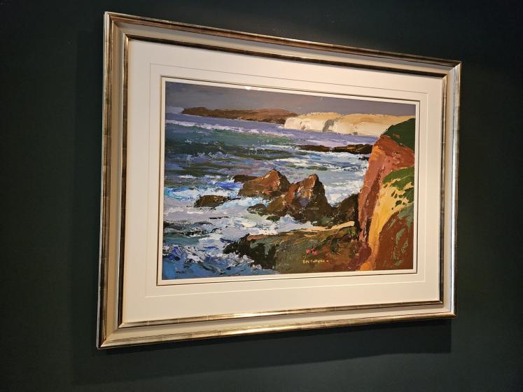Acrylic on Board by Donald McIntyre ' Cliffs Solva, Wales' - Image 7