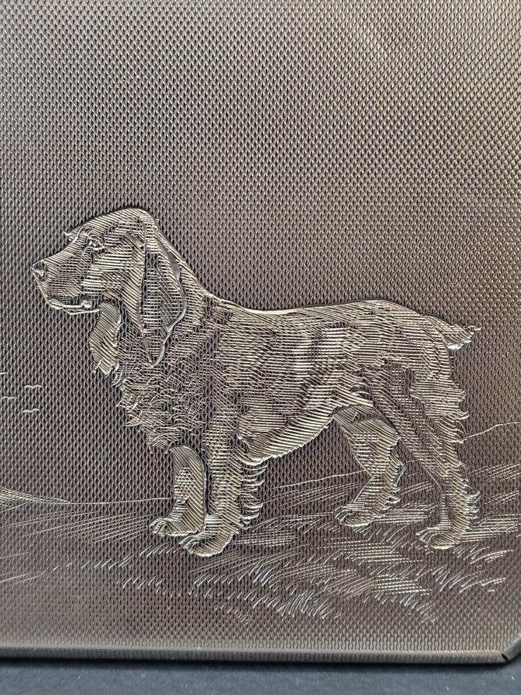 Silver Cheroot Case Engraved with a Spaniel - Image 6