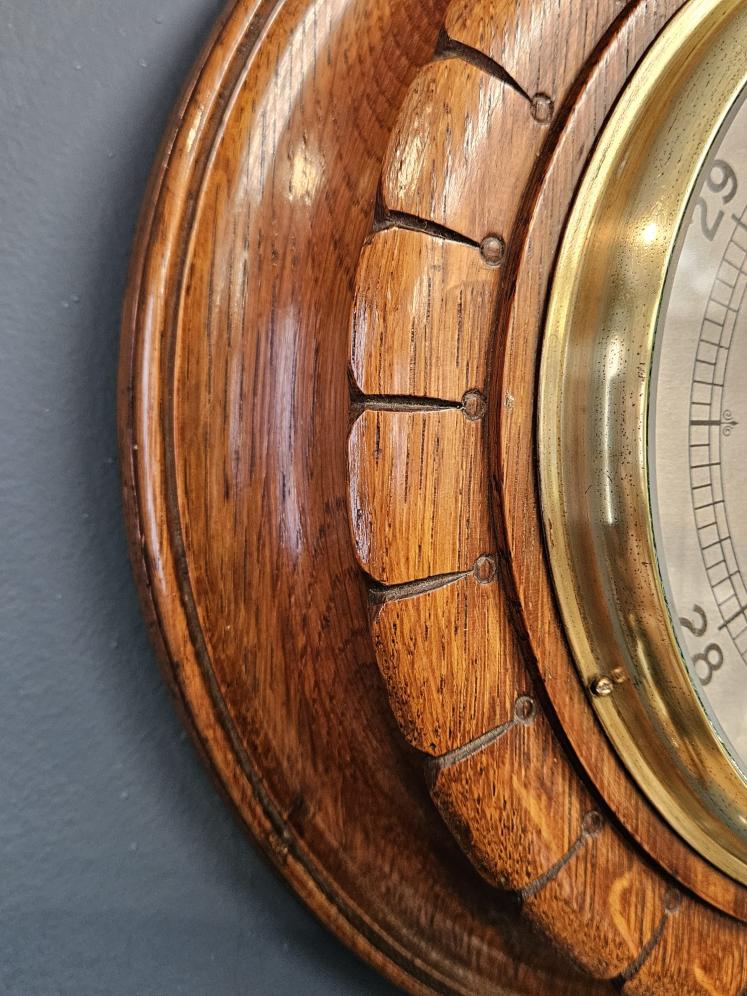 Victorian Silvered Dial Barometer by Bramwell & Harbron of Darlington - Image 6